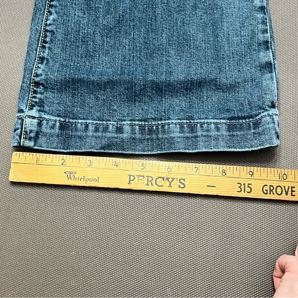 Gap 1969 Sz 12 Long & Lean Flare Jeans Stretch Women's 30" Inseam Y2K Wide Leg - Picture 5 of 11